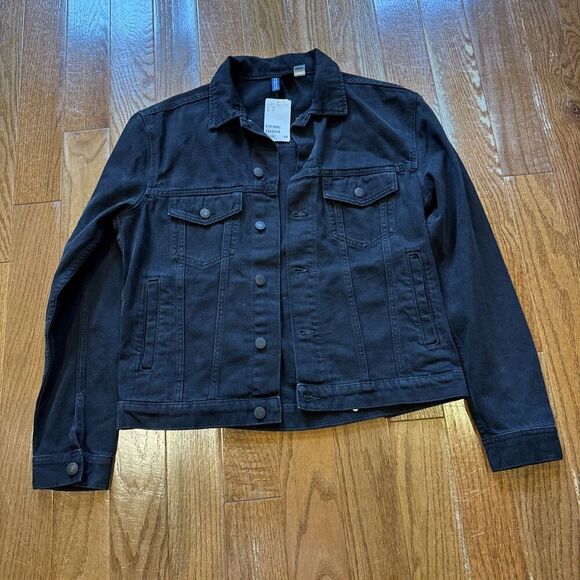 H&M Limited Edition POST MALONE Concert Tour JEAN JACKET Men Small Black NEW - Picture 5 of 8